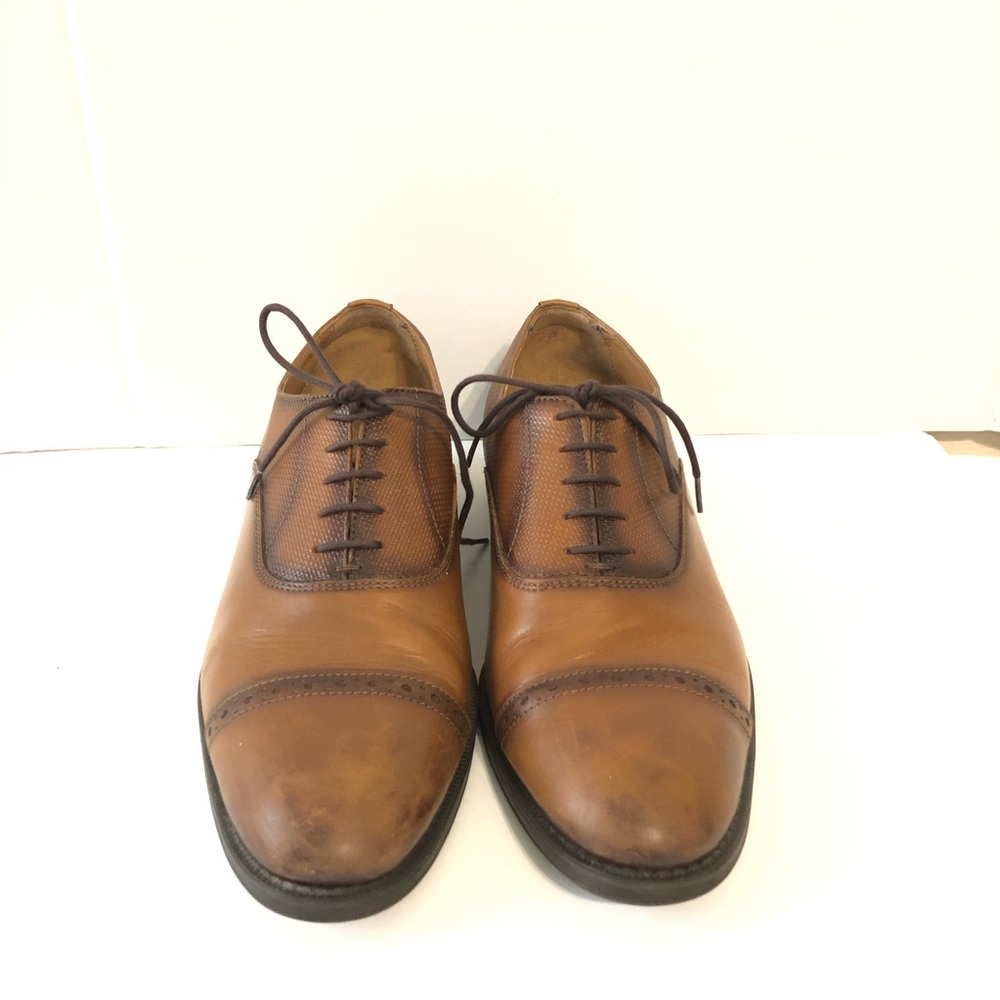 Zara Tan Leather Men's Oxfords